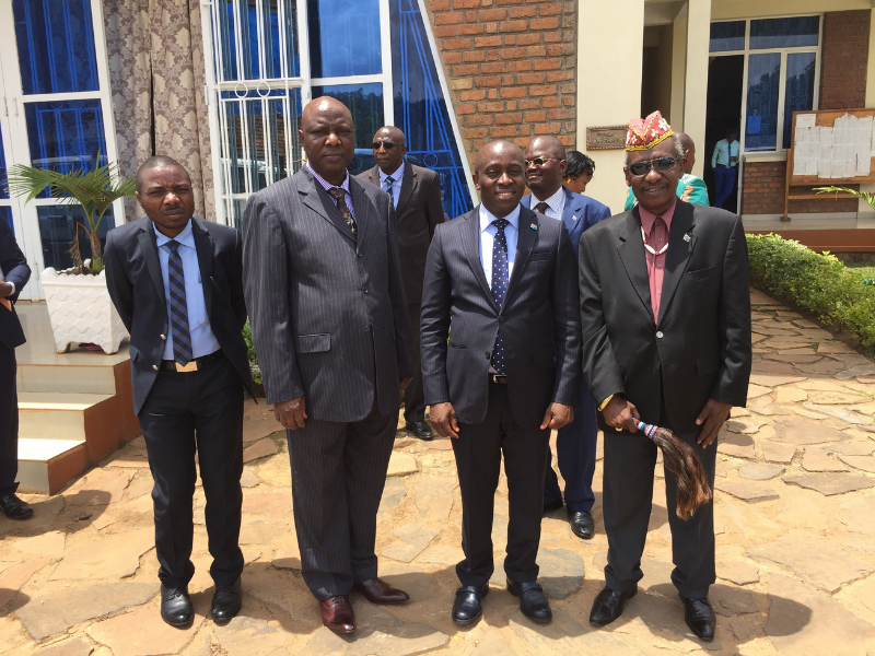 Minister Mwani Chefferie Kabare, his Chief of Staff, and the FAO Coordinator