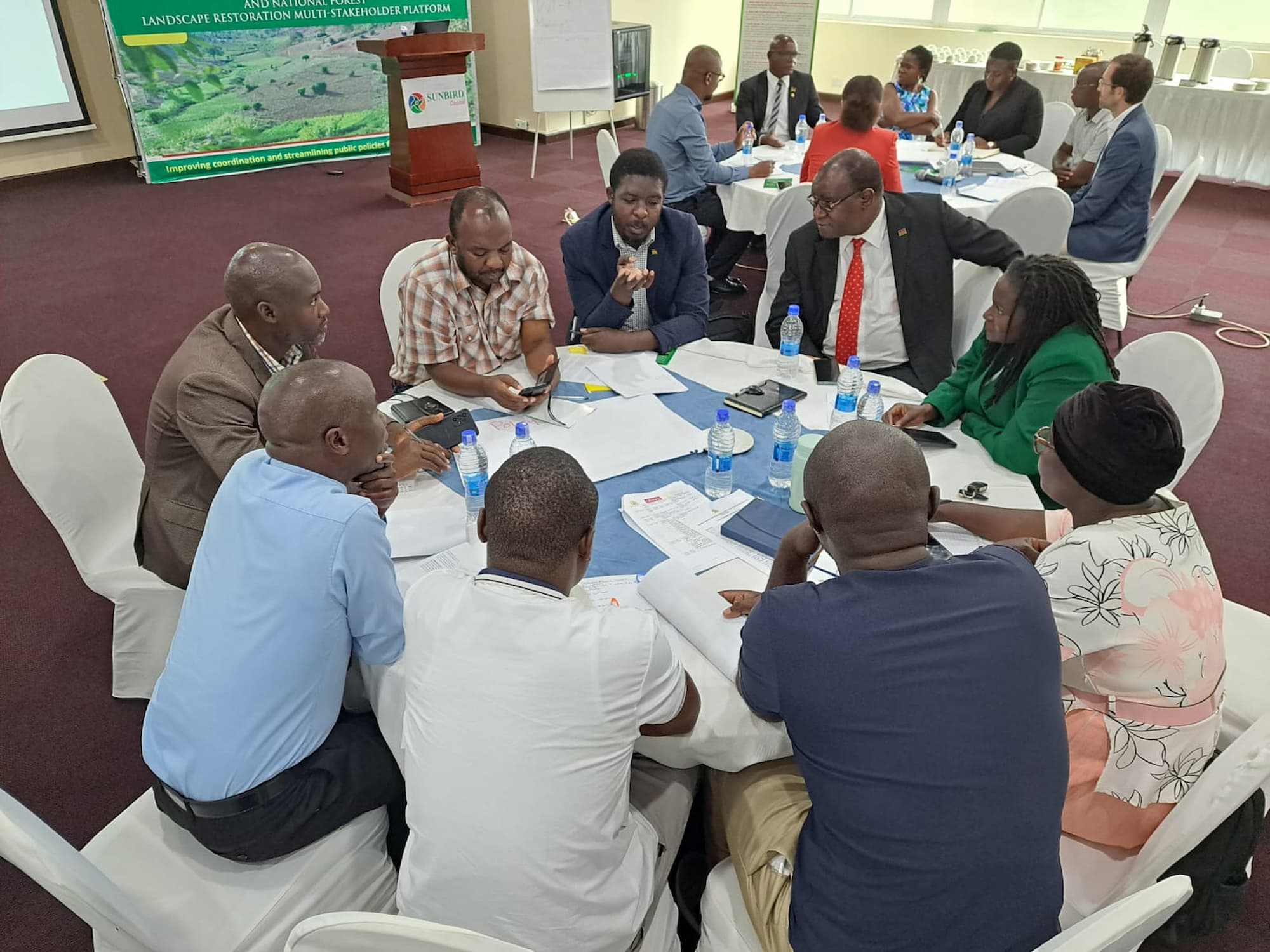 Stakeholders discussing the future of restoration MSP in Malawi. Credit: Diana Mawoko